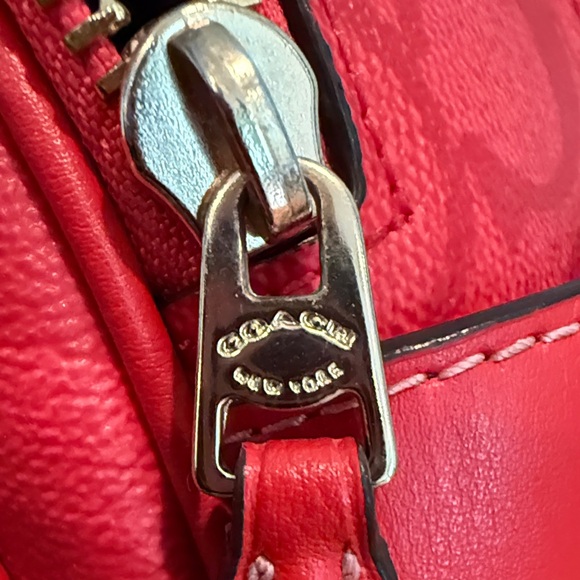 Coach Mini Signature Red Backpack-Authentic - Picture 3 of 16